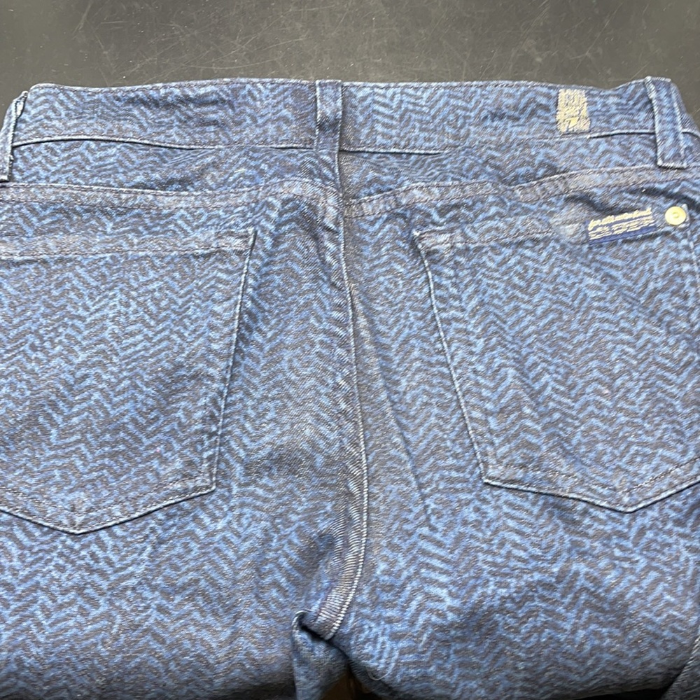7 for all Mankind Herringbone Stretch Skinny Jeans Sz 29 - Picture 7 of 7